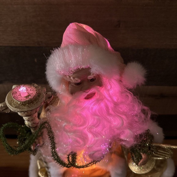 Vintage Christmas Trim A Home Magical Christmas Santa w/ Box Fiber Optic Santa - Picture 6 of 13